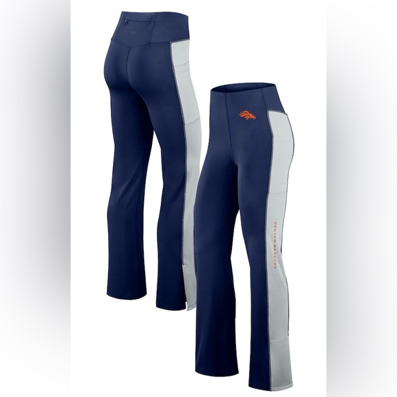 NWOT Women’s Fanatics Signature Denver Broncos Fitted Flare Leggings~M~Navy~$85 - Picture 1 of 14
